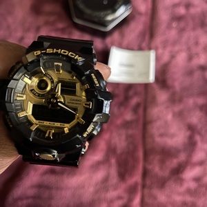 G-Shock black and gold